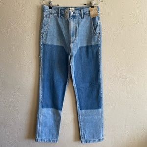 Madewell The '90s Straight Jean in Hazelfern Wash: Shadow-Panel Edition